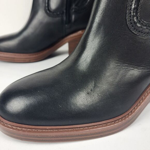 Vince Camuto Vuliann Tall Boots Knee high Black Leather 7.5M - Picture 2 of 16